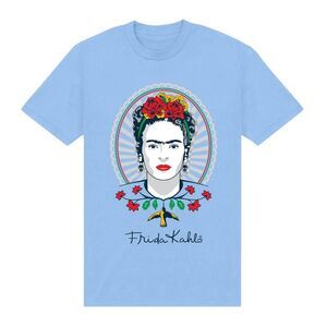 Frida Kahlo Unisex Adult Portrait T-Shirt / Light Blue